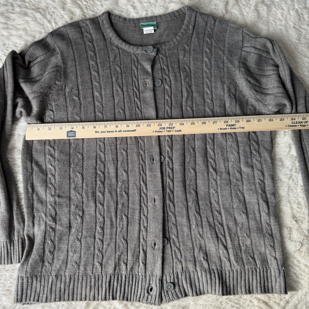 Sara Morgan Women's Sweater Cardigan Size xl GRAY Long Sleeve 100% acrylic - Picture 5 of 5